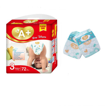 OEM custom high quality  ultra-thin cotton soft  baby diapers disposable